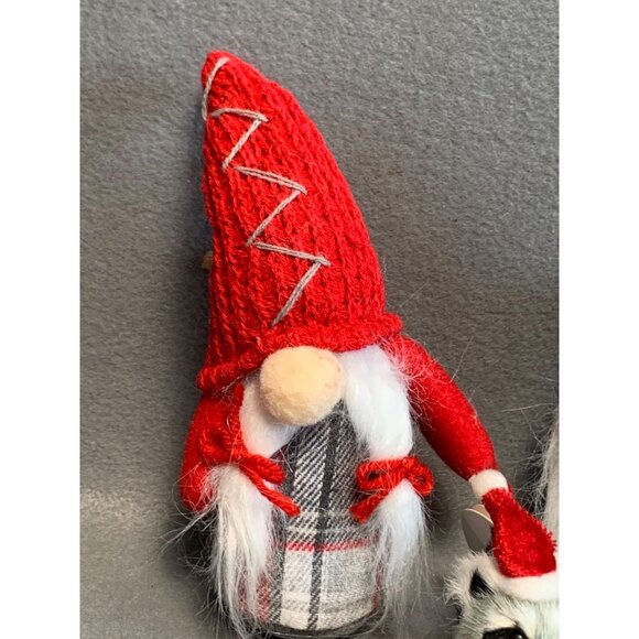 Handmade Holiday Gnome & Raccoon Ornaments Set - Picture 2 of 9